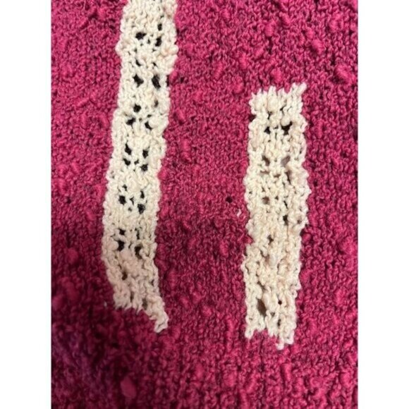 Vintage 80s Pink Stretch Knit Oversized Short Sleeve Tee Women's Size M/L - Picture 3 of 4